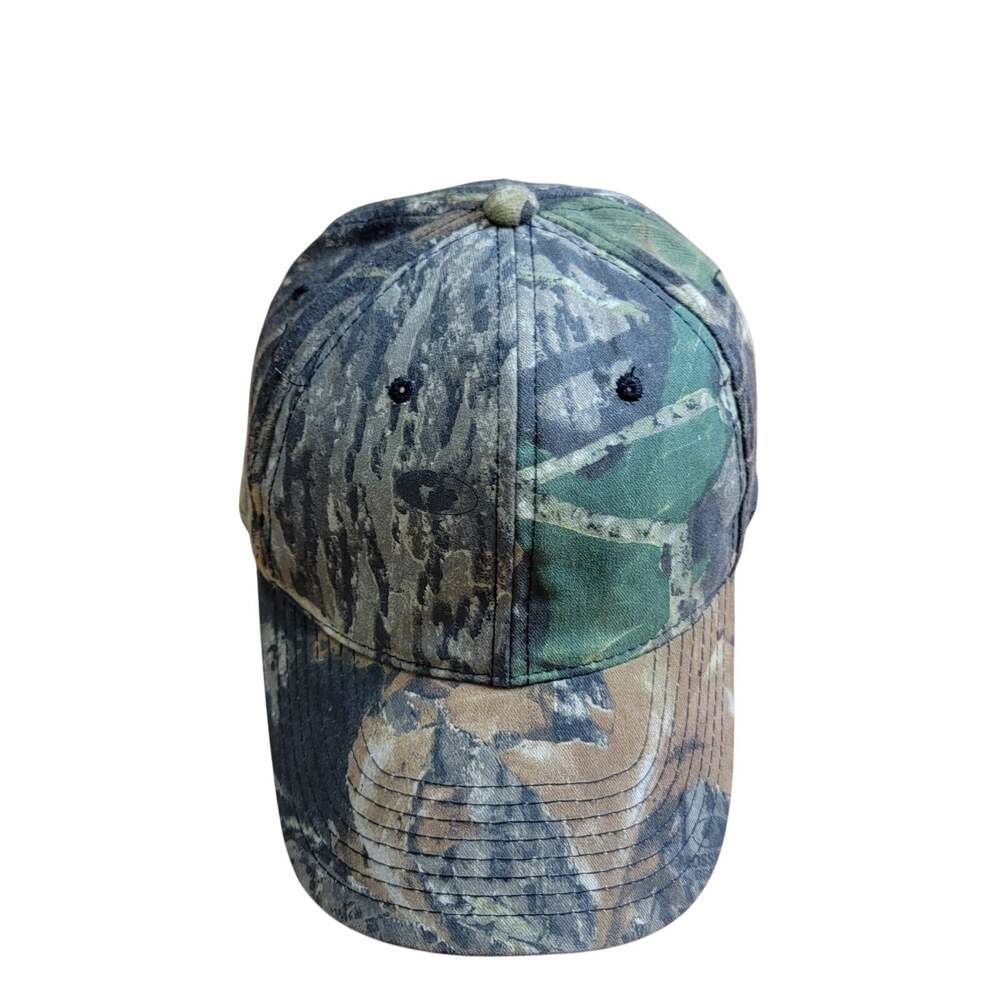 Camo Snapback Hat Mossy Oak Style Camouflage Hunting Cap Adjustable One Size